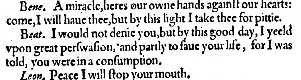 Quotation from an early printing of this play.
